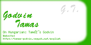 godvin tamas business card